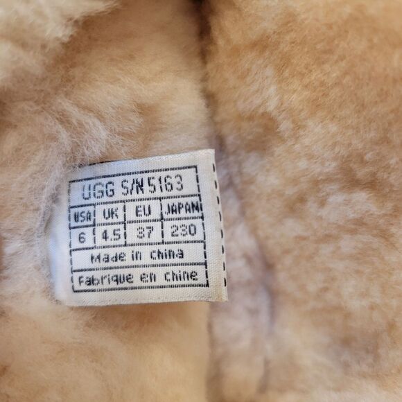 Women's UGG Australia Upside 5163 Suede Sheepskin Lace Up Tall Boots Size 6 - Picture 5 of 7